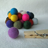 2cm Wool Felt Ball scale shot