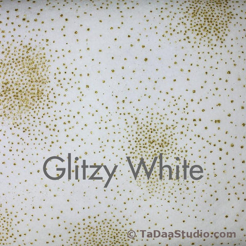 Glitzy White Felt