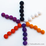 Halloween Wool Felt Ball Palette