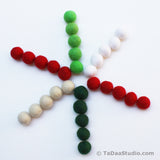 Holiday Wool Felt Ball Palette
