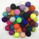 4 cm Wool Felt Ball Color Chain - 42 colors