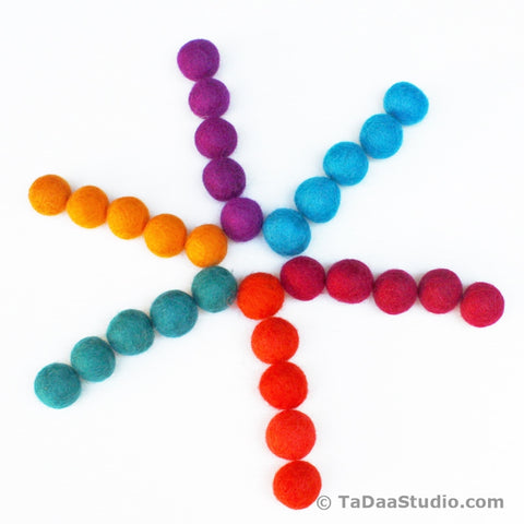 Jewel Wool Felt Ball Palette