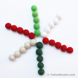 Holiday Wool Felt Ball Palette