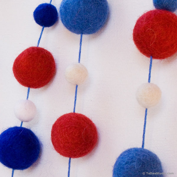 72L Handmade Wool Felt Ball Garland – ShopTansy