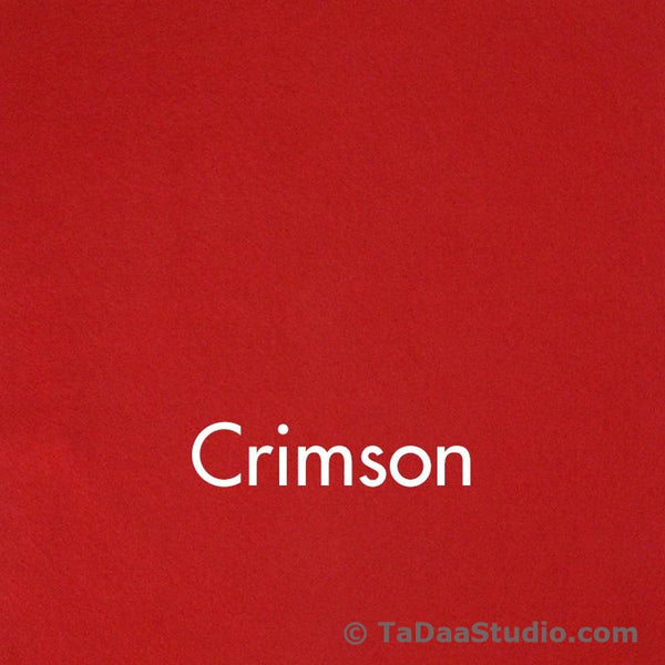 Crimson Wool Felt Sheet, Red Wool Felt