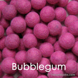 Bubblegum Wool Felt Balls