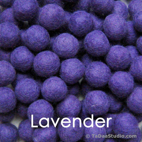 Lavender Wool Felt Balls