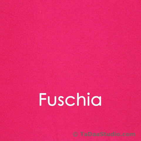 Fuchsia Bamboo felt squares for craft or pillow projects