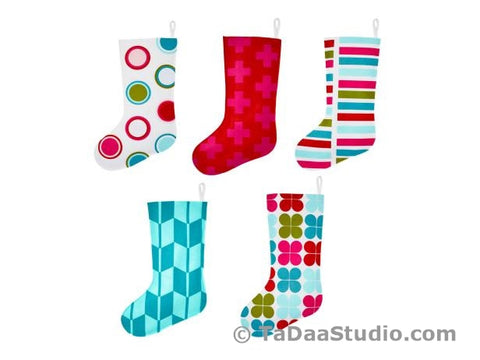 DIY Felted Stripe Christmas Stockings - Studio DIY