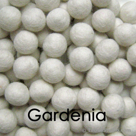 Gardenia Wool Felt Ball