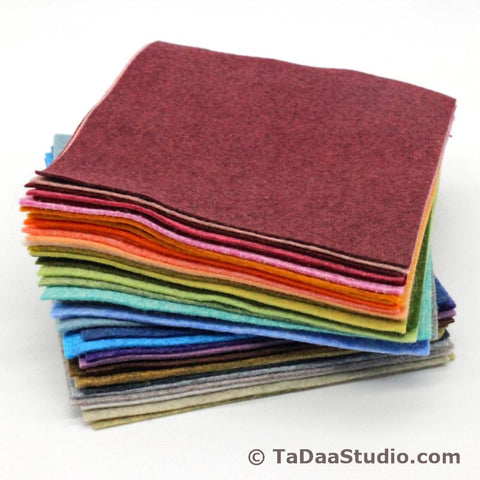 Pixie Pink wool felt squares for craft or pillow projects! TaDaa