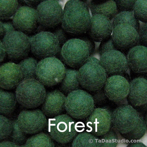 Forest Wool Felt Balls