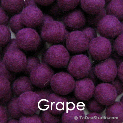Grape Wool Felt Balls