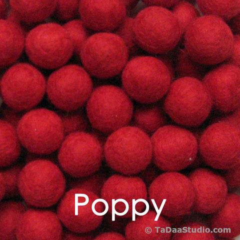 Poppy Wool Felt Balls