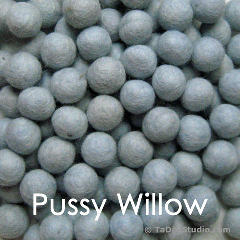 Pussy Willow  Wool Felt Balls