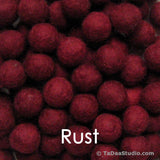 Rust Wool Felt Balls