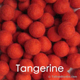 Tangerine Wool Felt Balls