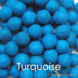Turquoise Wool Felt Balls